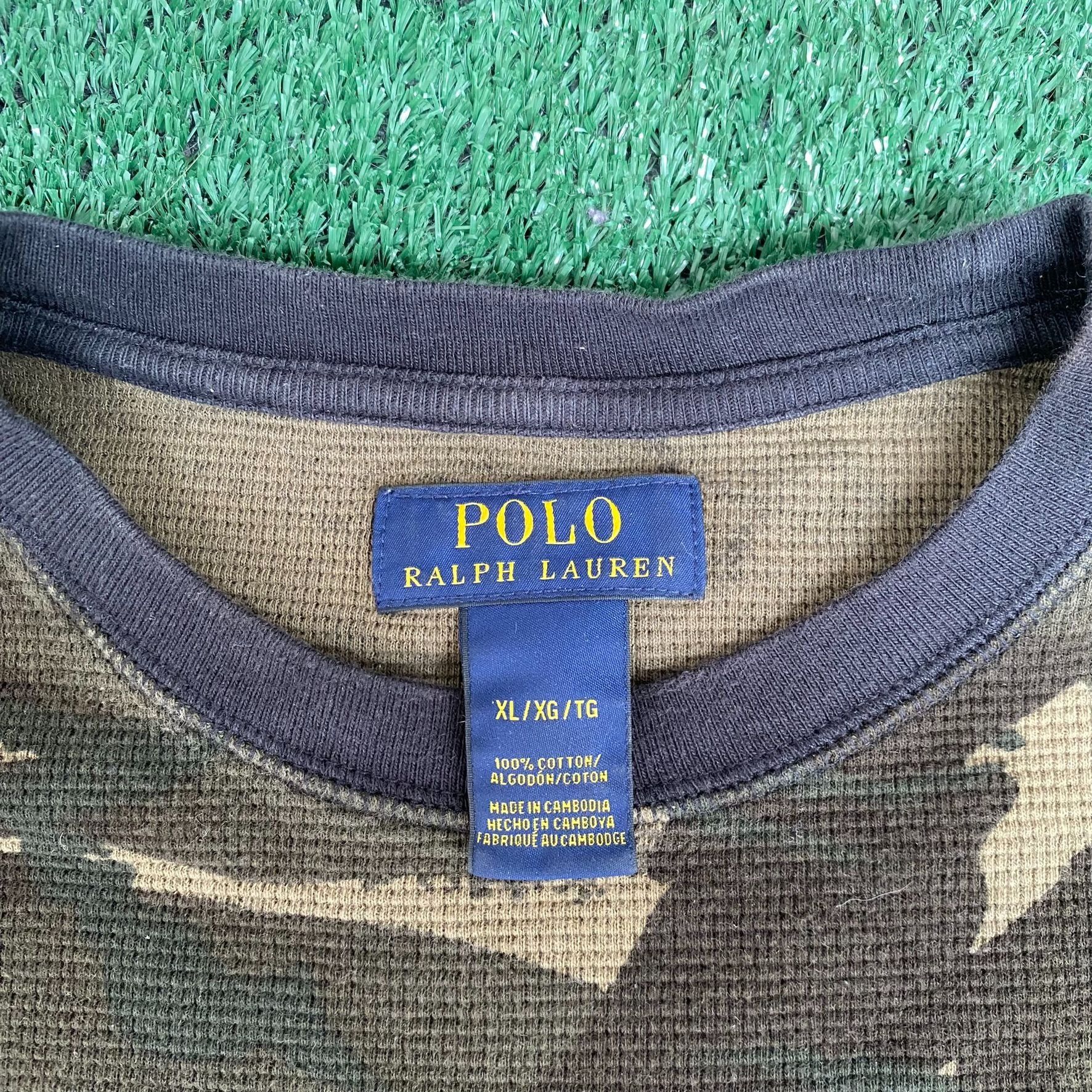 Polo Ralph Lauren Waffle Knit Thermal Tee Vintage Y2K Ralph Lauren Punk Tee Size US M / EU 48-50 / 2 - 4 Thumbnail