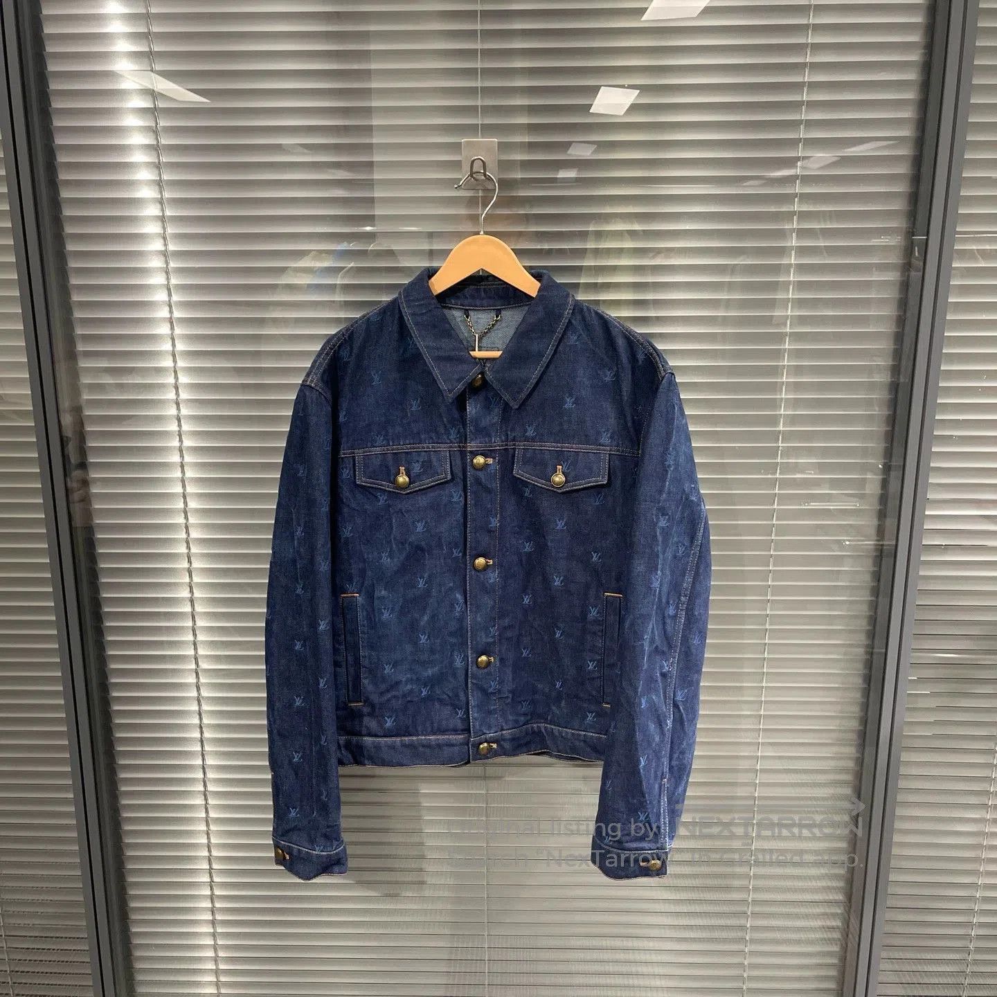 Louis Vuitton Blue Denim Jacket with Button Front and Pockets. Size US L / EU 52-54 / 3 - 1 Thumbnail