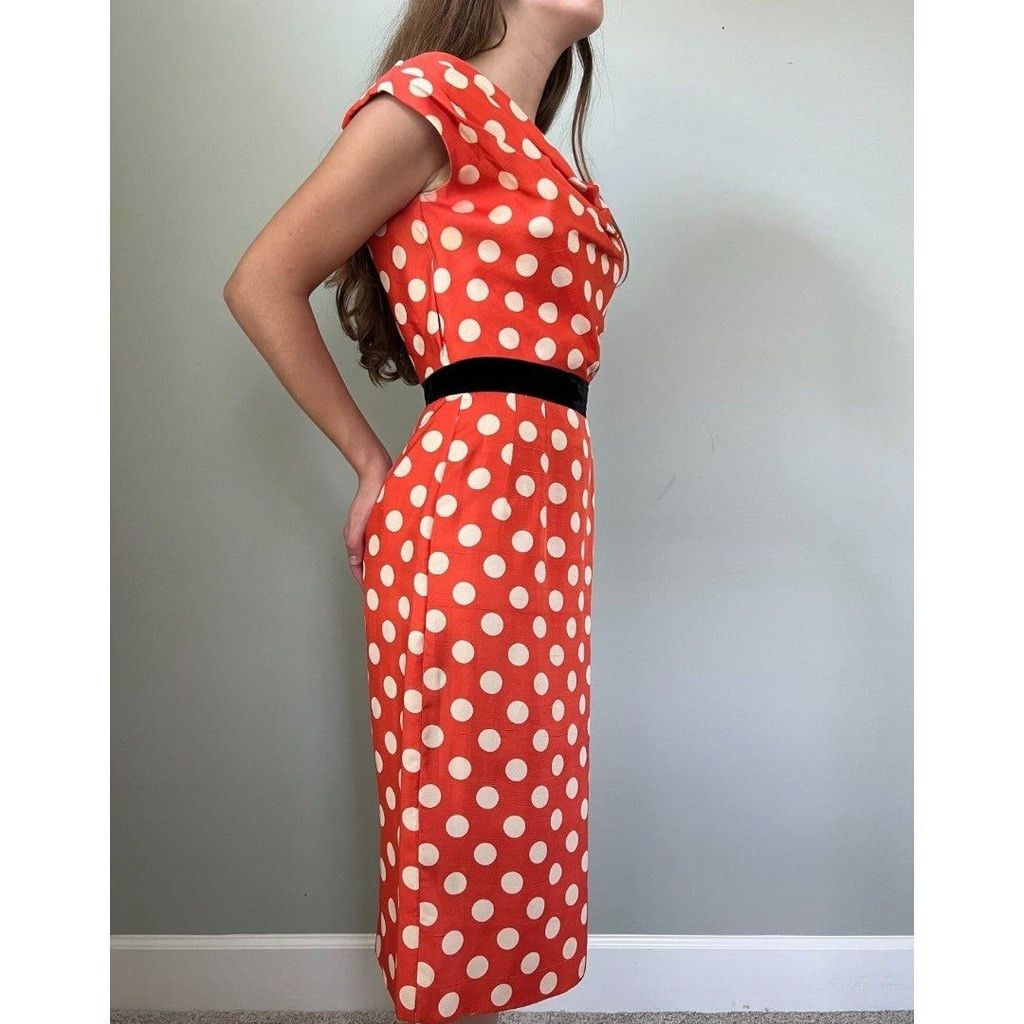 Vintage 1950s Vintage Red & White Polka Dot Betty Boop Dress Size S / US 4 / IT 40 - 6 Thumbnail
