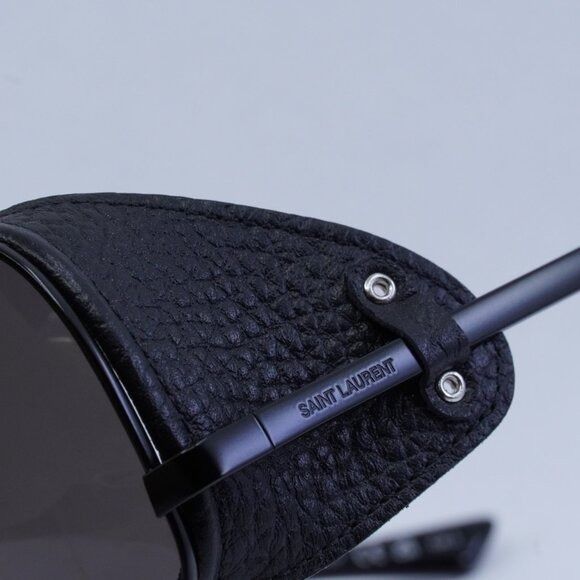 Saint Laurent Paris Saint Laurent SL 653 LEON LEATHER SPOILER 002 Sunglasses Size ONE SIZE - 4 Thumbnail