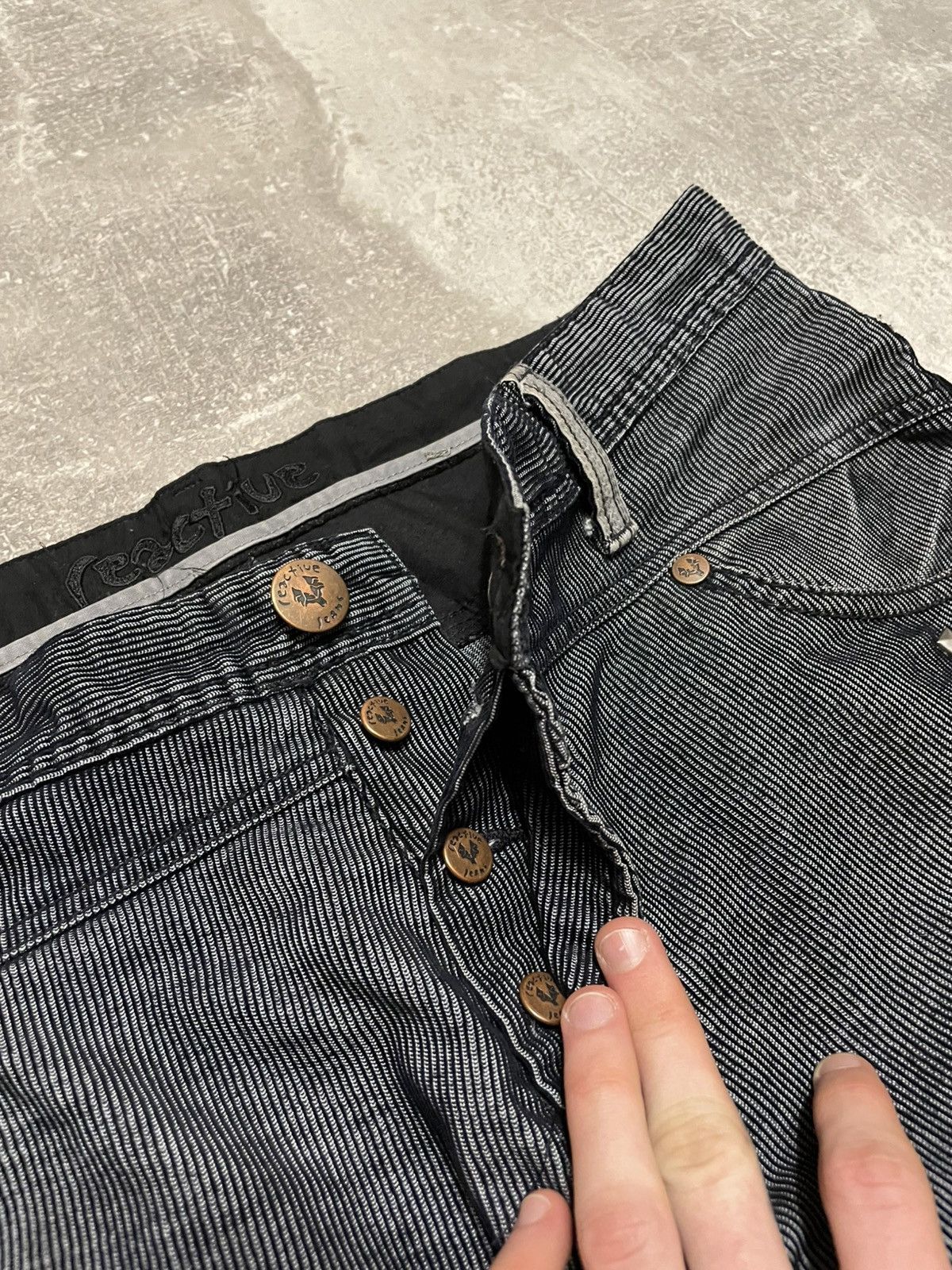 Affliction Vintage Reactive Avant Garde Studded Buggy Pants Y2K Size US 34 / EU 50 - 20 Thumbnail