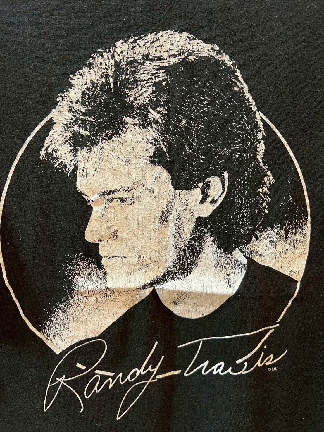 Band Tees Randy Travis T shirt 80’s Size US L / EU 52-54 / 3 - 3 Thumbnail