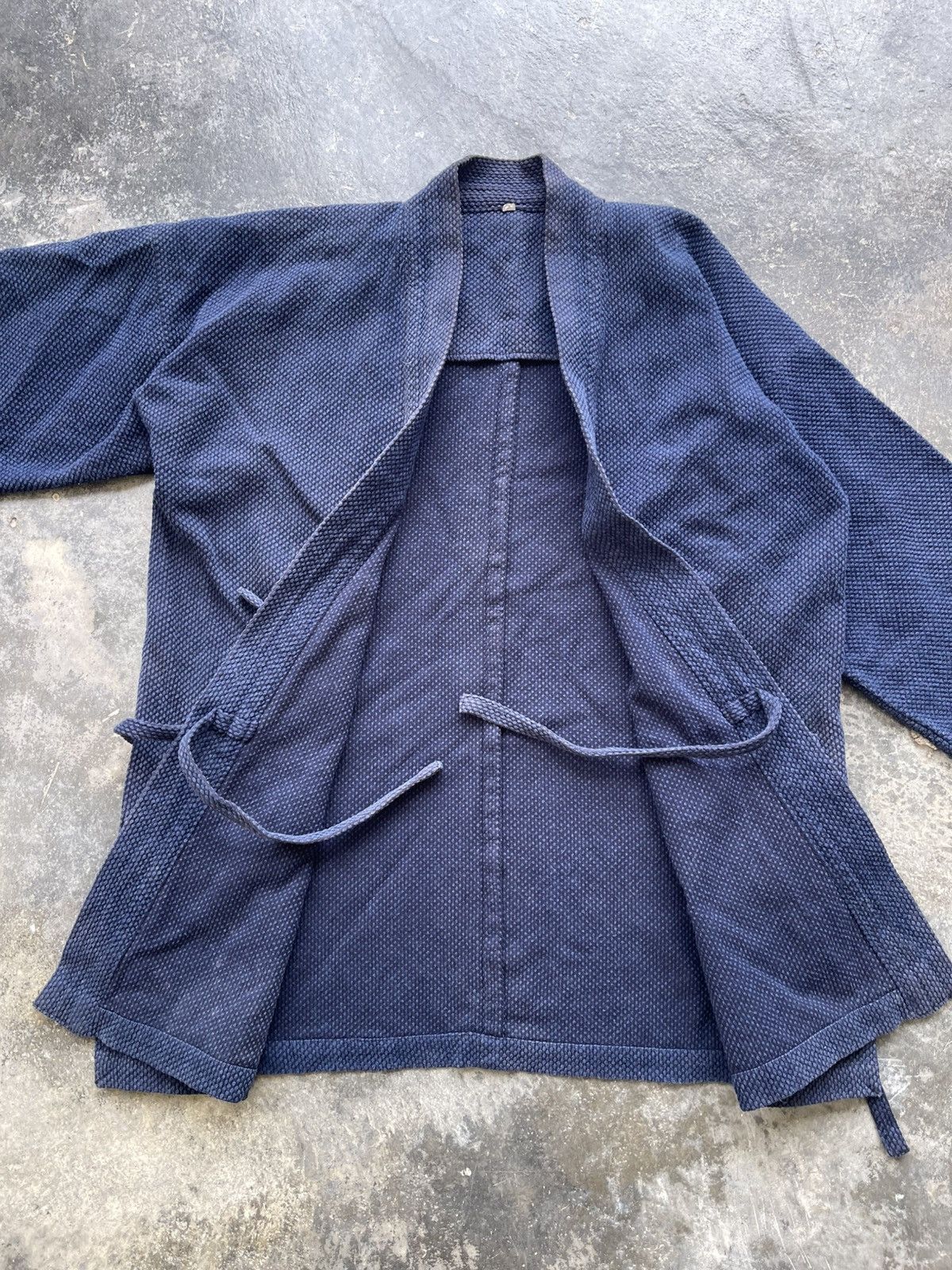Japan Blue Vintage Indigo Dyed Thick Yarn Samue Japanese Worker Set Size US L / EU 52-54 / 3 - 6 Thumbnail