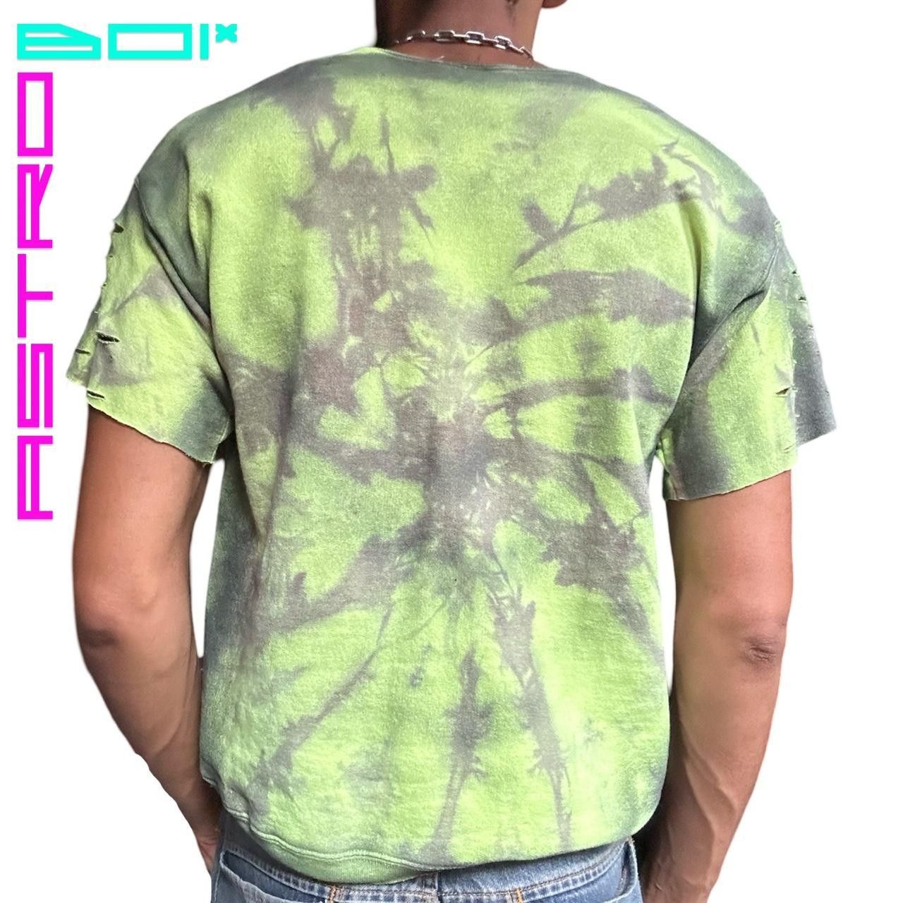 Fruit Of The Loom ASTROBOI* BRAT GREEN SHORT SLEEVE TIE DYE SWEATSHIRT _ LARGE Size US L / EU 52-54 / 3 - 5 Thumbnail