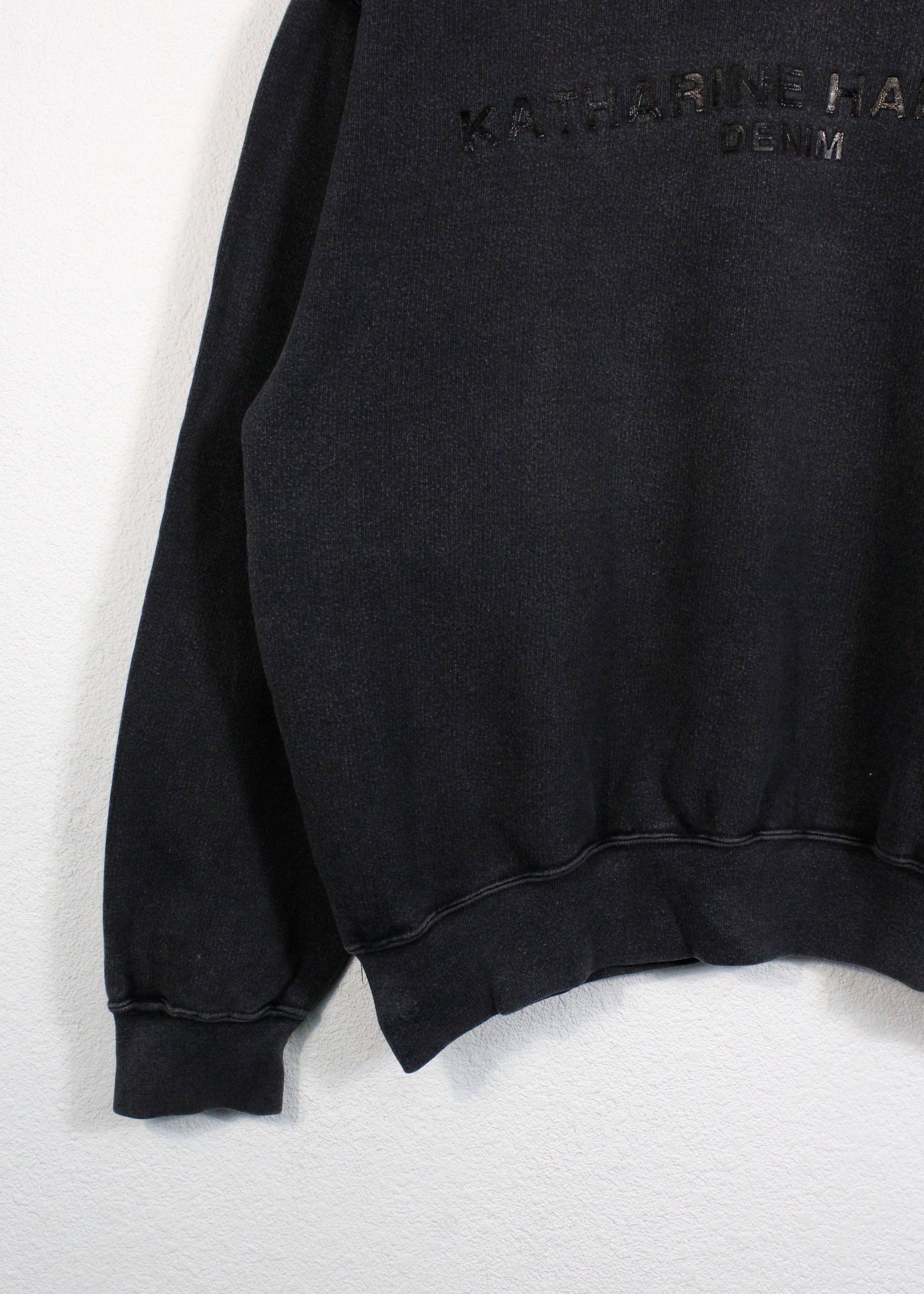 Katharine Hamnett London Katharine Hamnett Logo Washed Black Oversize Sweatshirt Size US S / EU 44-46 / 1 - 3 Thumbnail