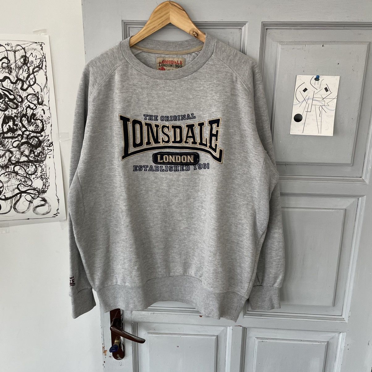 Lonsdale × Vintage Vintage 00s Lonsdale Heavy Boxy sweatshirt Y2K Big logo Size US XL / EU 56 / 4 - 1 Thumbnail
