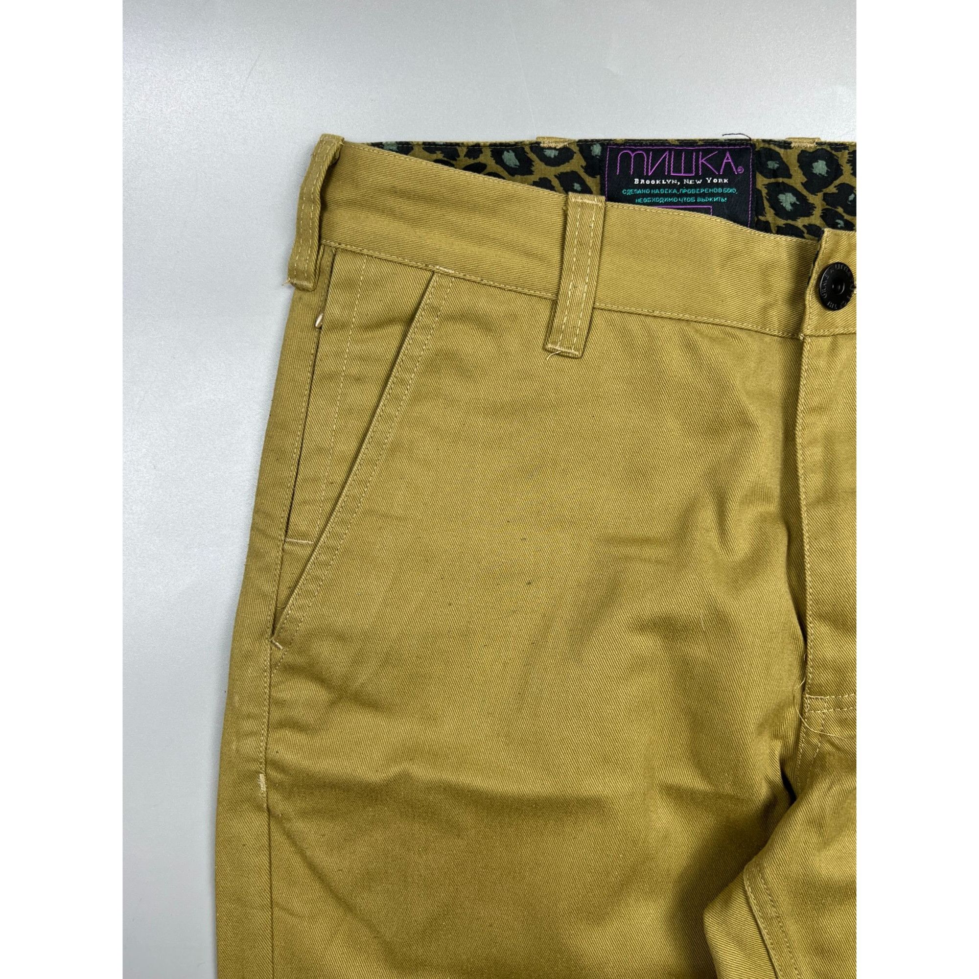 Mishka Mishka Muwka Skateboarding Leopard Chino Pants (Y0975) Size US 32 / EU 48 - 3 Thumbnail