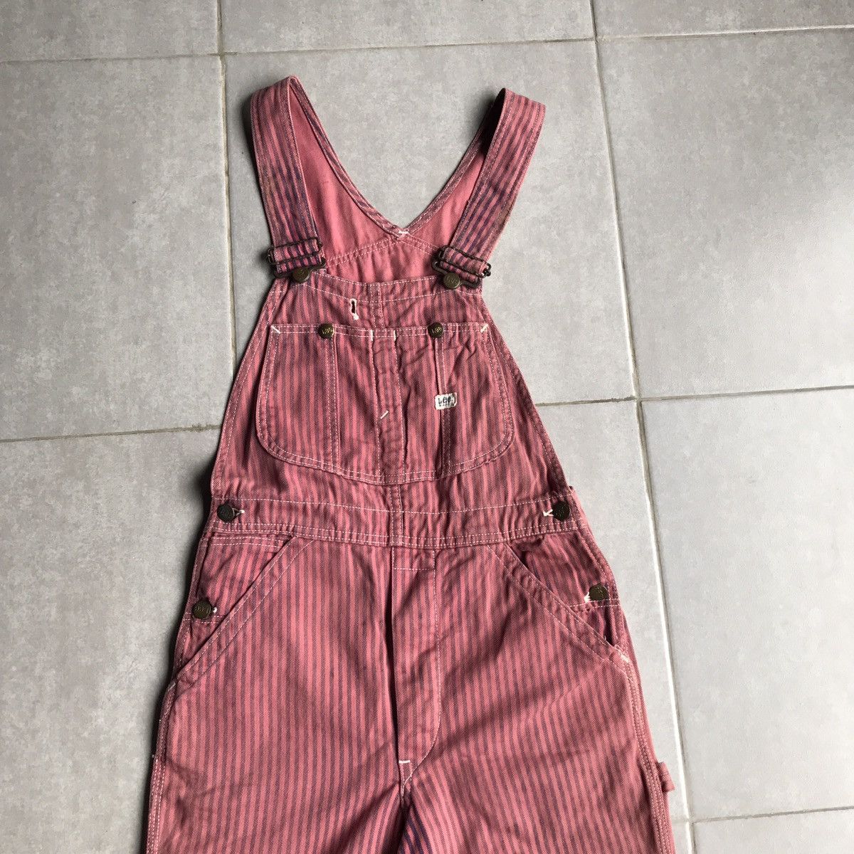 Lee × Vintage Vintage Lee pink hickory overall Size US 29 - 4 Thumbnail