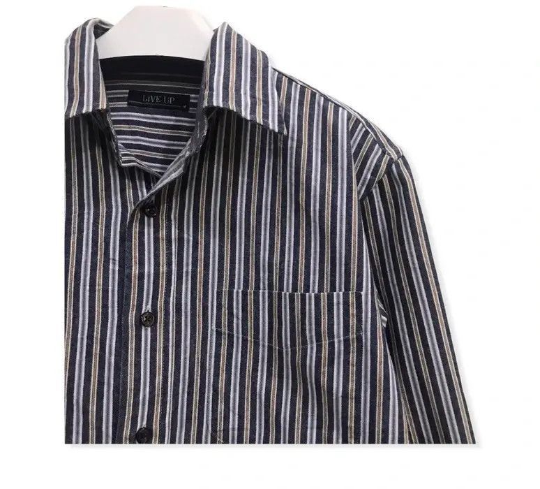 Flannel Live Up Stripe Design Flannel Shirt Size US M / EU 48-50 / 2 - 3 Thumbnail