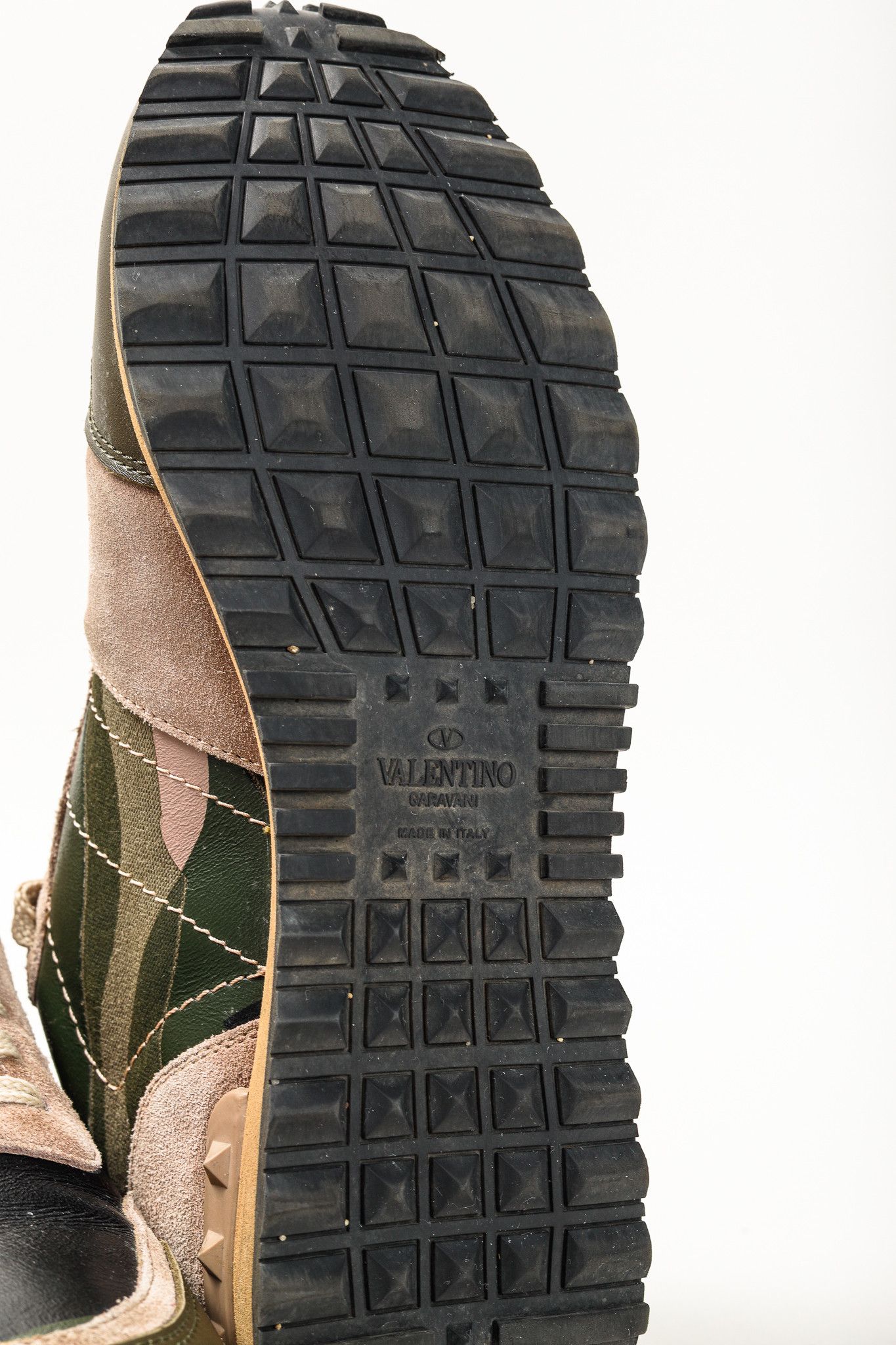Valentino Valentino Garavani Rockrunner Green Camo Lace-Up Sneakers Size US 7.5 / IT 37.5 - 9 Thumbnail