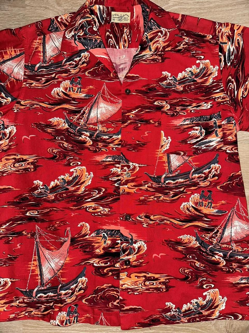 Other Vintage 50’s Surfriders Sportswear Hawaiian Button Up Shirt Size US M / EU 48-50 / 2 - 3 Thumbnail