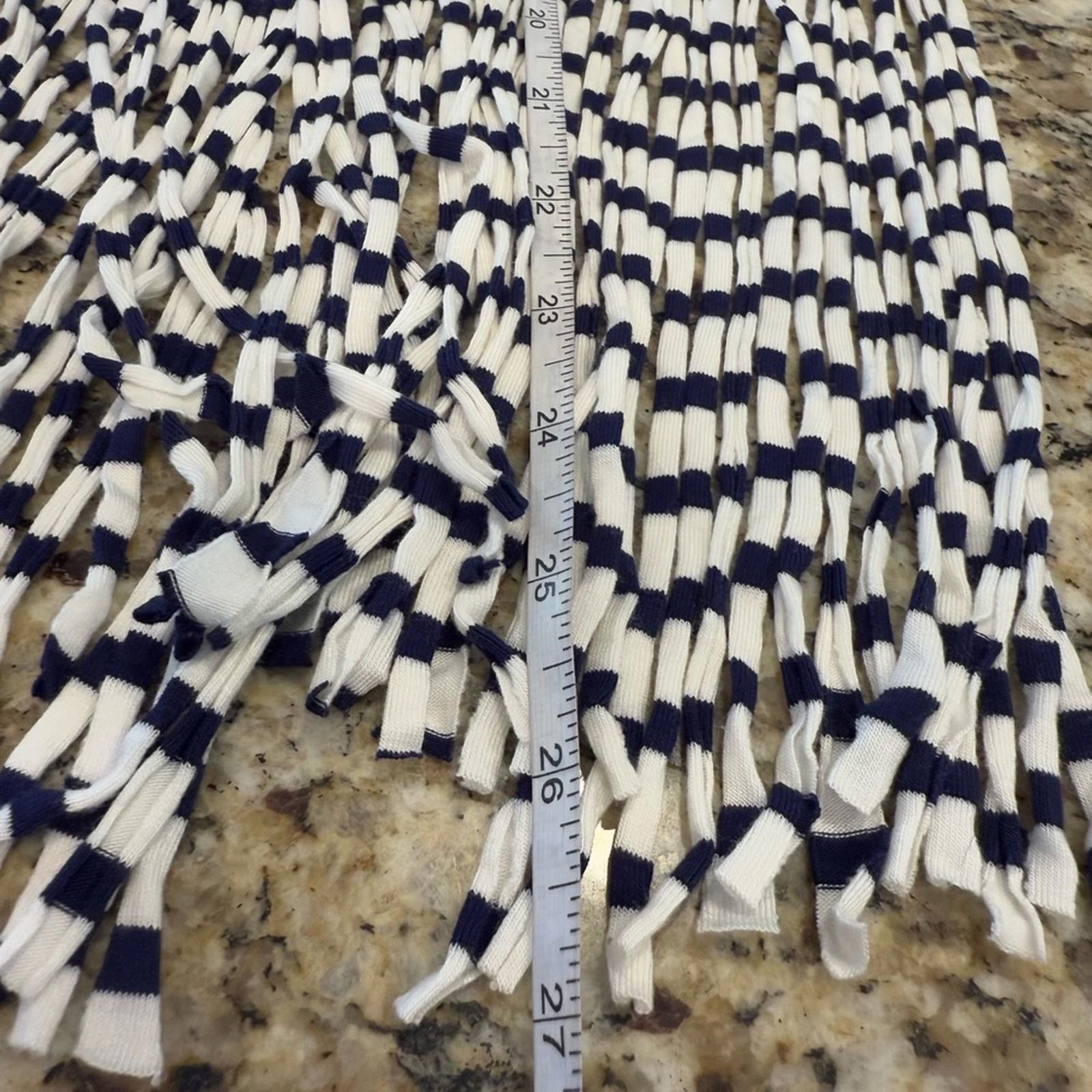 Everlane Everly navy & white striped fringe tank top SZ Medium Size M / US 6-8 / IT 42-44 - 8 Thumbnail