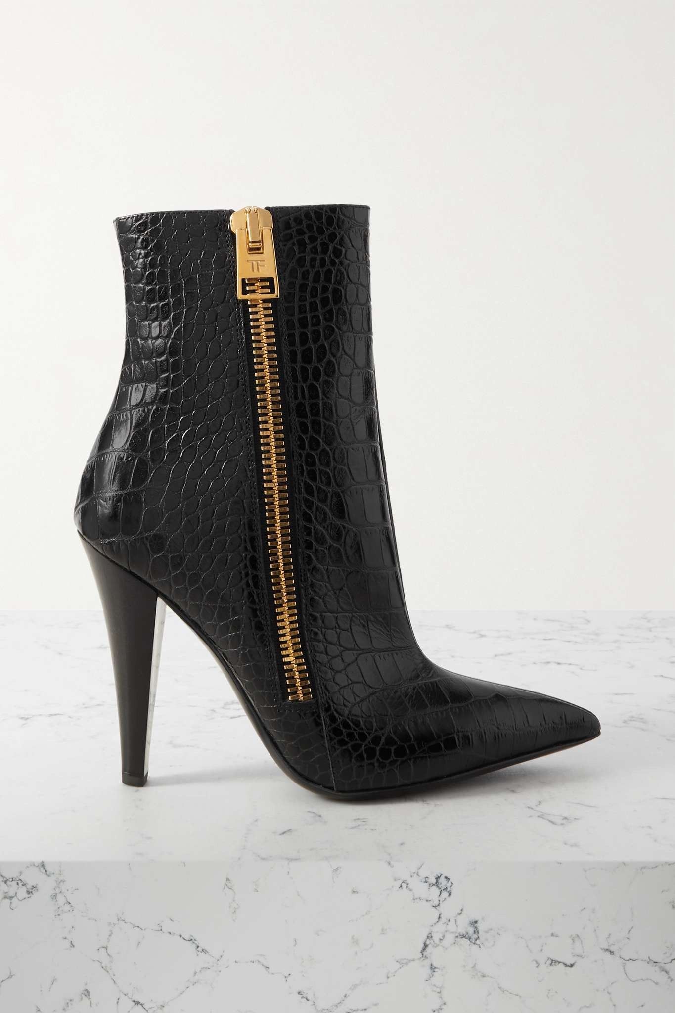 Tom Ford o1w1db11224 W3294 Leather Ankle Boots in Black Size US 10 / IT 40 - 1 Thumbnail