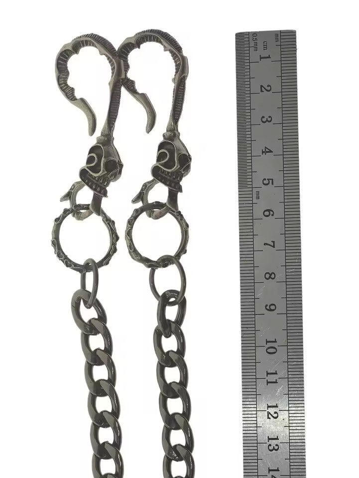 Jean 10 mm NK chain large skull blet U hook pant chain Size ONE SIZE - 6 Thumbnail