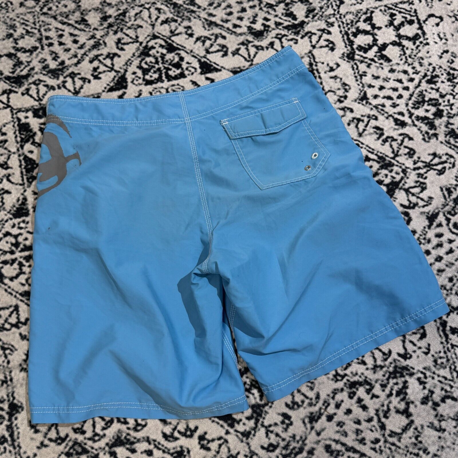 Billabong × Vintage Vintage Billabong Unisex Blue Polyester Shorts Size L 90s Size US 33 - 11 Thumbnail