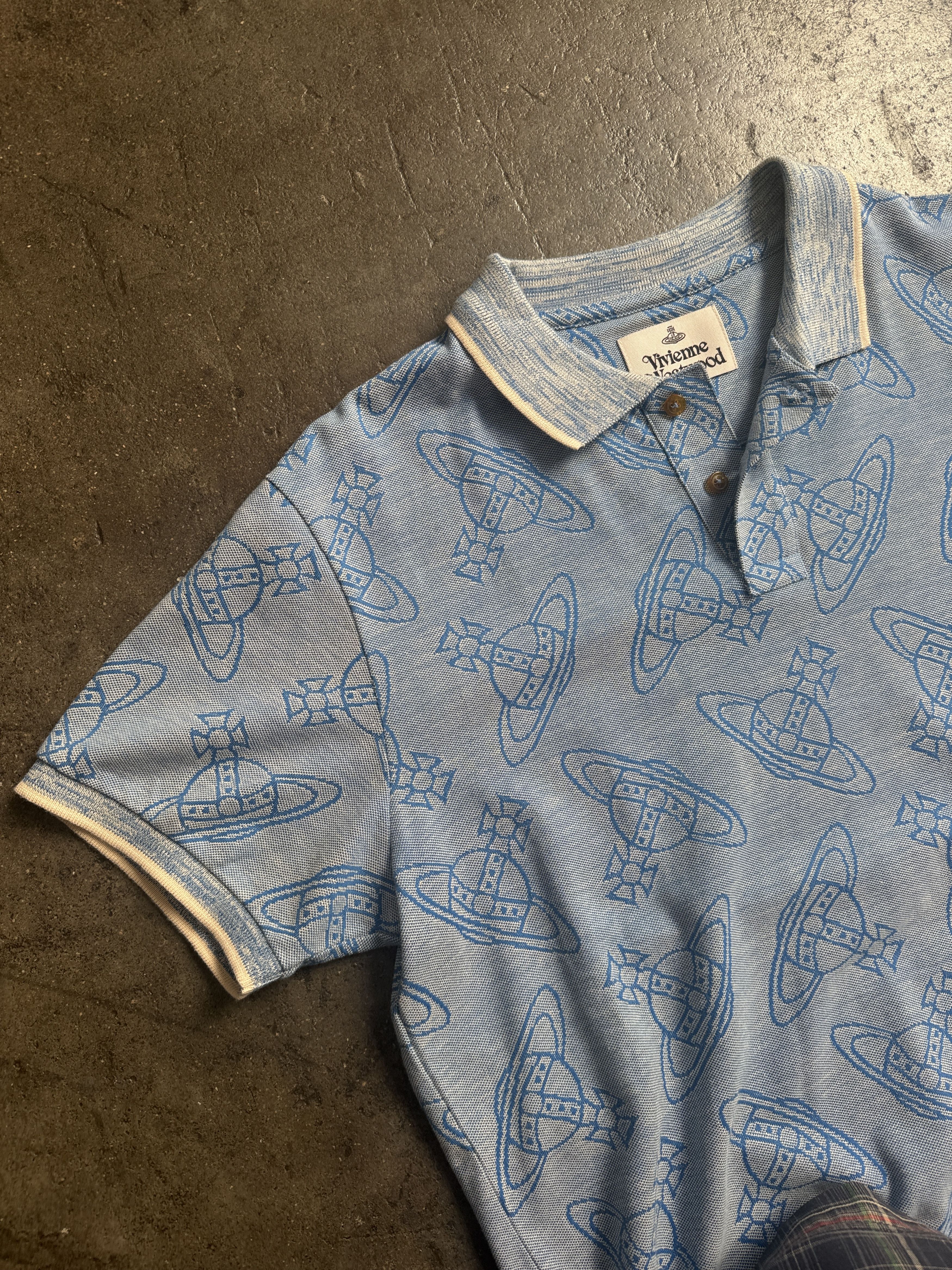 Vivienne Westwood Brand New Polo w/ All over Orb Print Size US L / EU 52-54 / 3 - 2 Thumbnail