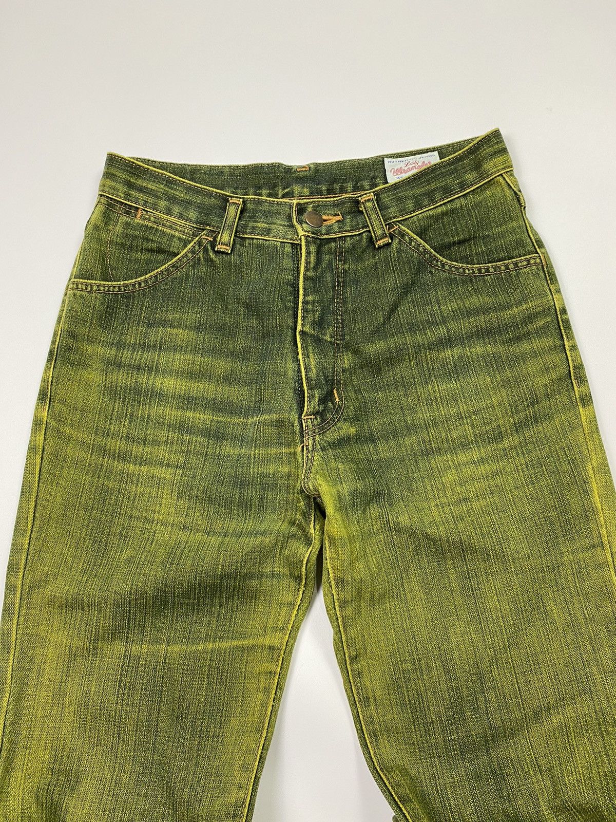 Wrangler Flared bootcut wrangler distressed green jeans ifsx style Size US 28 / EU 44 - 4 Thumbnail