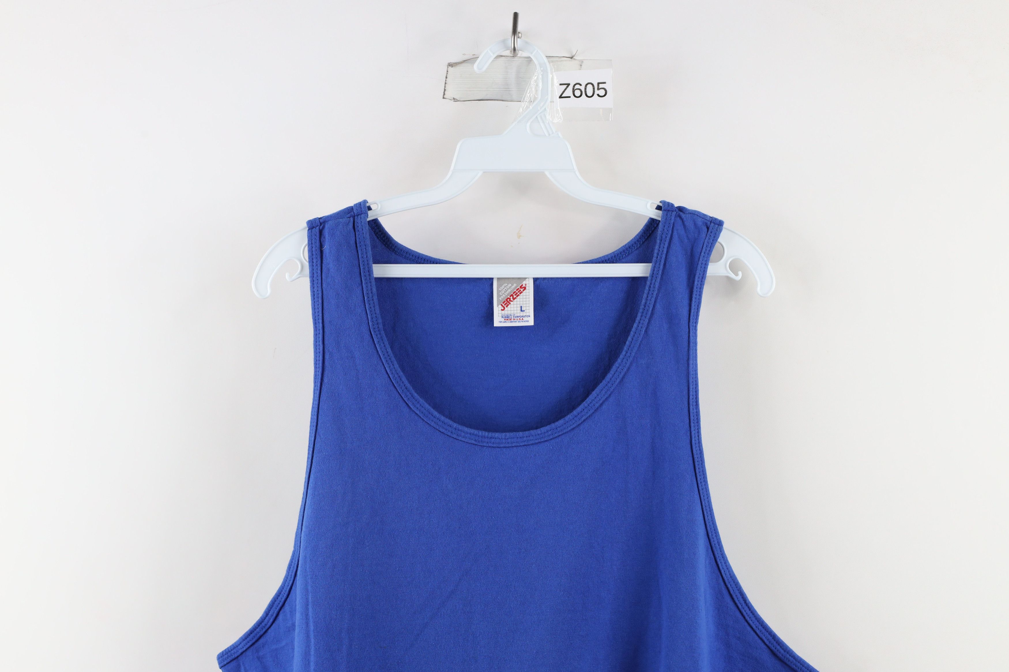 Vintage Vintage 90s Streetwear Tank Top T-Shirt Blue Cotton USA Size US L / EU 52-54 / 3 - 2 Thumbnail