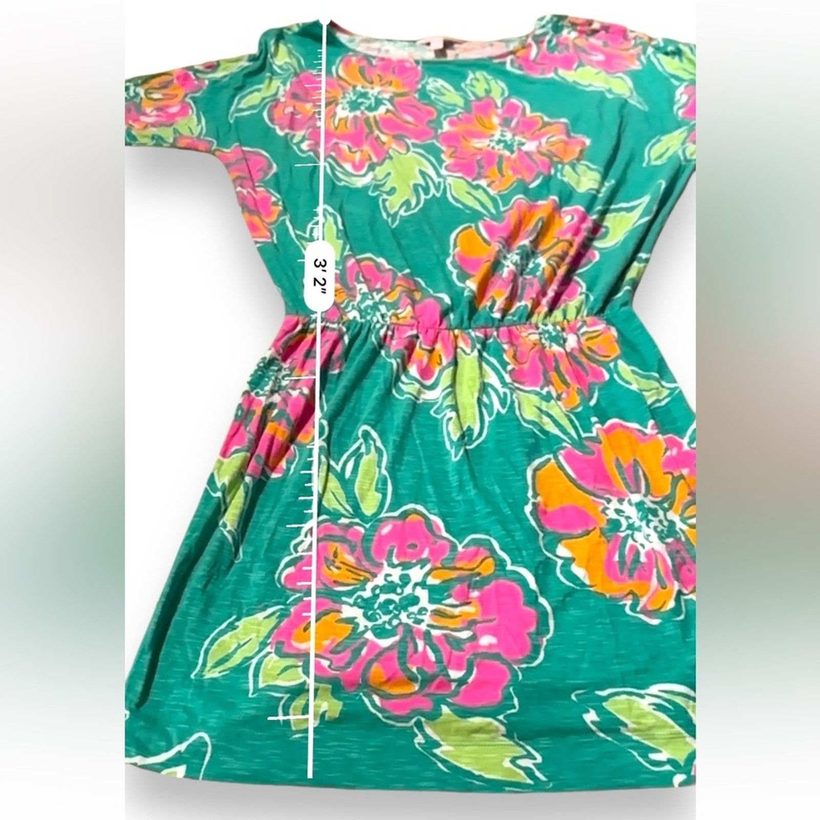 Lilly Pulitzer Lilly Pulitzer Cara Green Orange & Pink Floral Mini Dress Size S / US 4 / IT 40 - 11 Thumbnail