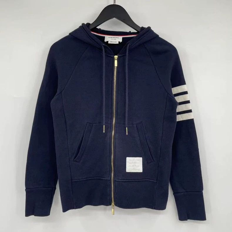 Thom Browne Thom browne Navy blue striped zipper jacket 2503-Nextarrow Size US S / EU 44-46 / 1 - 1 Thumbnail