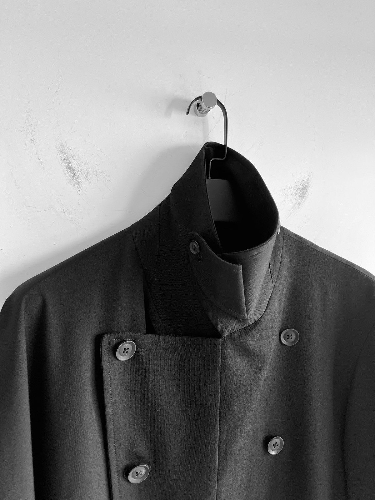 Yohji Yamamoto Yohji Yamamoto Pour Homme - Asymmetric Right Cape Coat Size US S / EU 44-46 / 1 - 11 Thumbnail