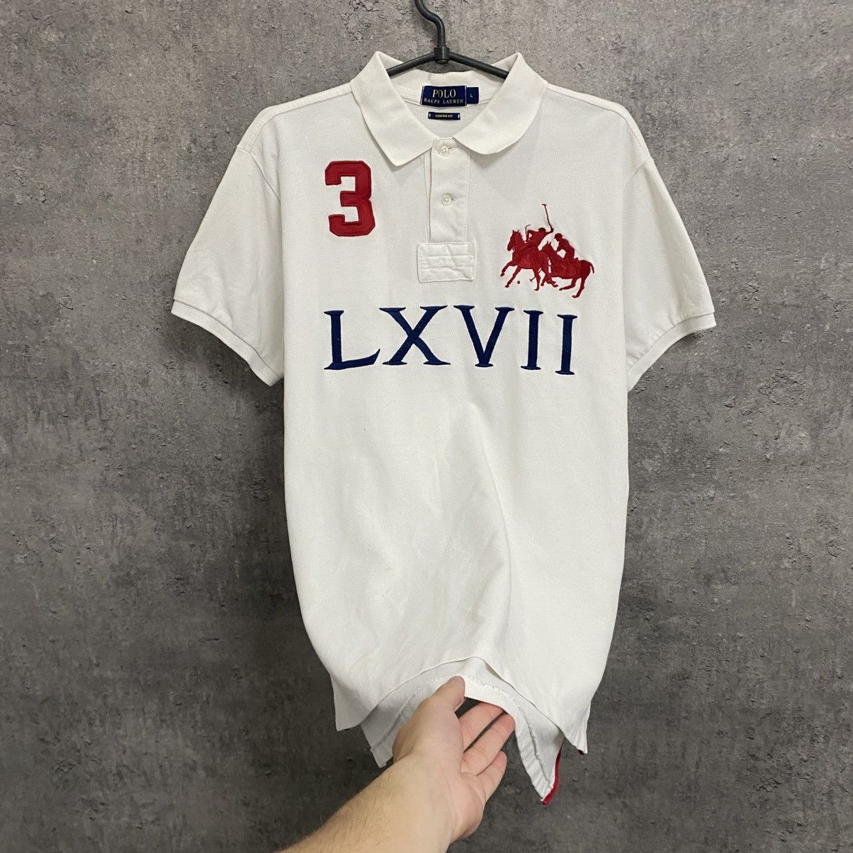 Polo Ralph Lauren Polo Ralph Lauren LXVII #3 Vintage Big Pony Polo T-Shirt 90s Size US L / EU 52-54 / 3 - 3 Thumbnail