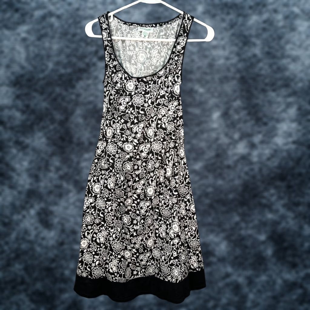 Vintage Motherhood Maternity Womens Size S Black White Floral Sleeveless Dress Size S / US 4 / IT 40 - 1 Thumbnail