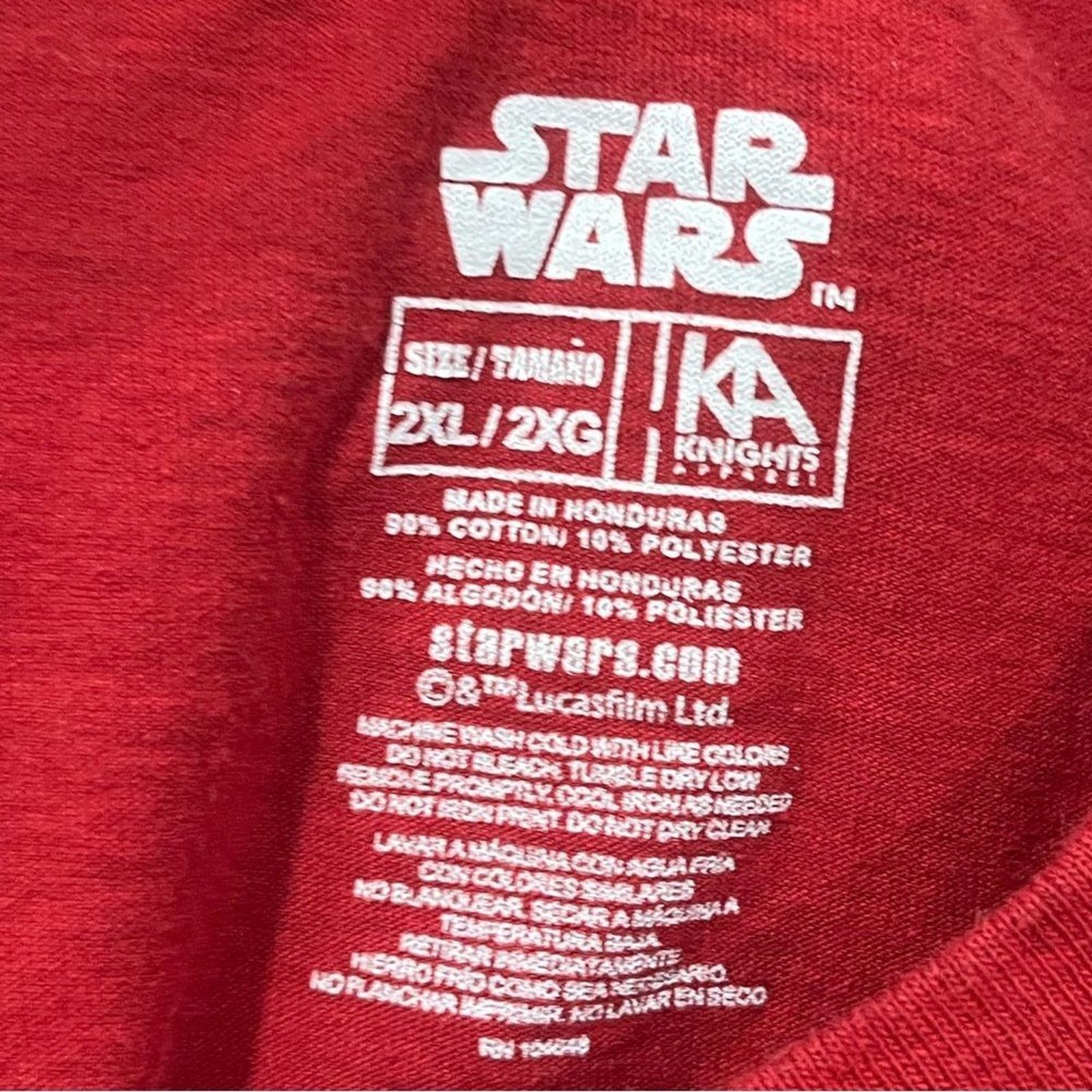 Star Wars Star Wars Darth Vader Graphic T-Shirt Short Sleeve Red 2XL Size US XXL / EU 58 / 5 - 3 Thumbnail
