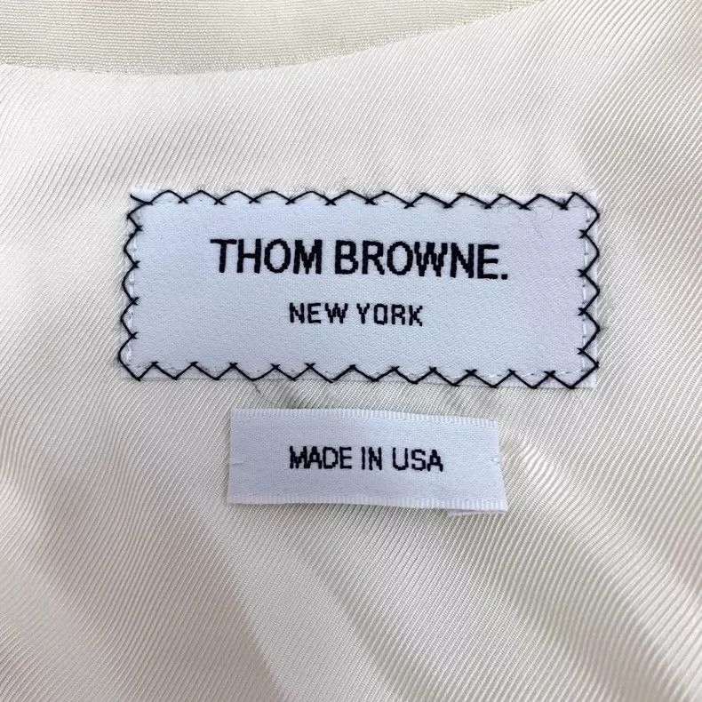 Thom Browne Thom browne Beige single-breasted striped cotton long-sleev Size M / US 6-8 / IT 42-44 - 5 Thumbnail