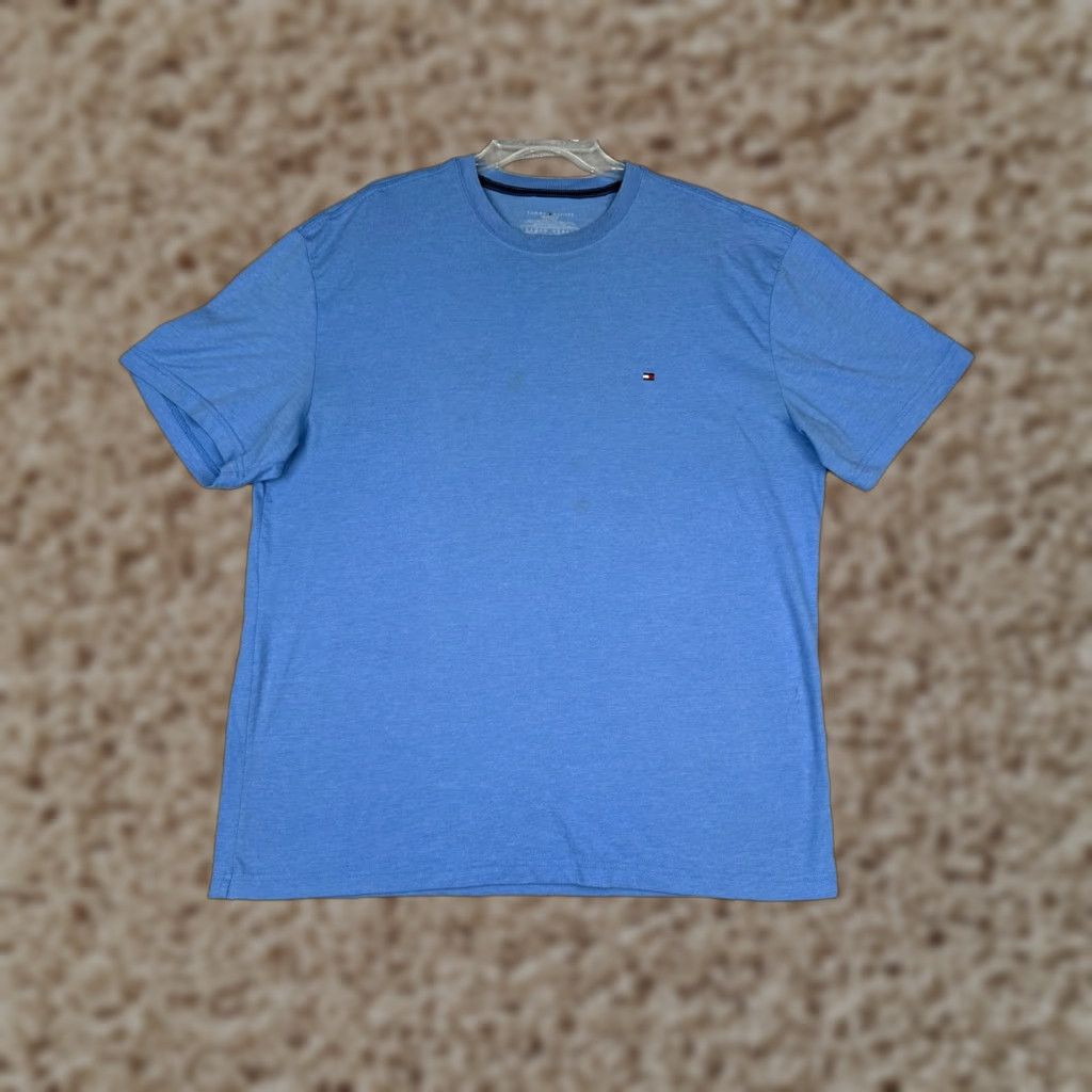 Tommy Hilfiger Tommy Hilfiger Shirt Adult XL Blue Short Sleeve Crew Neck Cotton Size US XL / EU 56 / 4 - 1 Thumbnail
