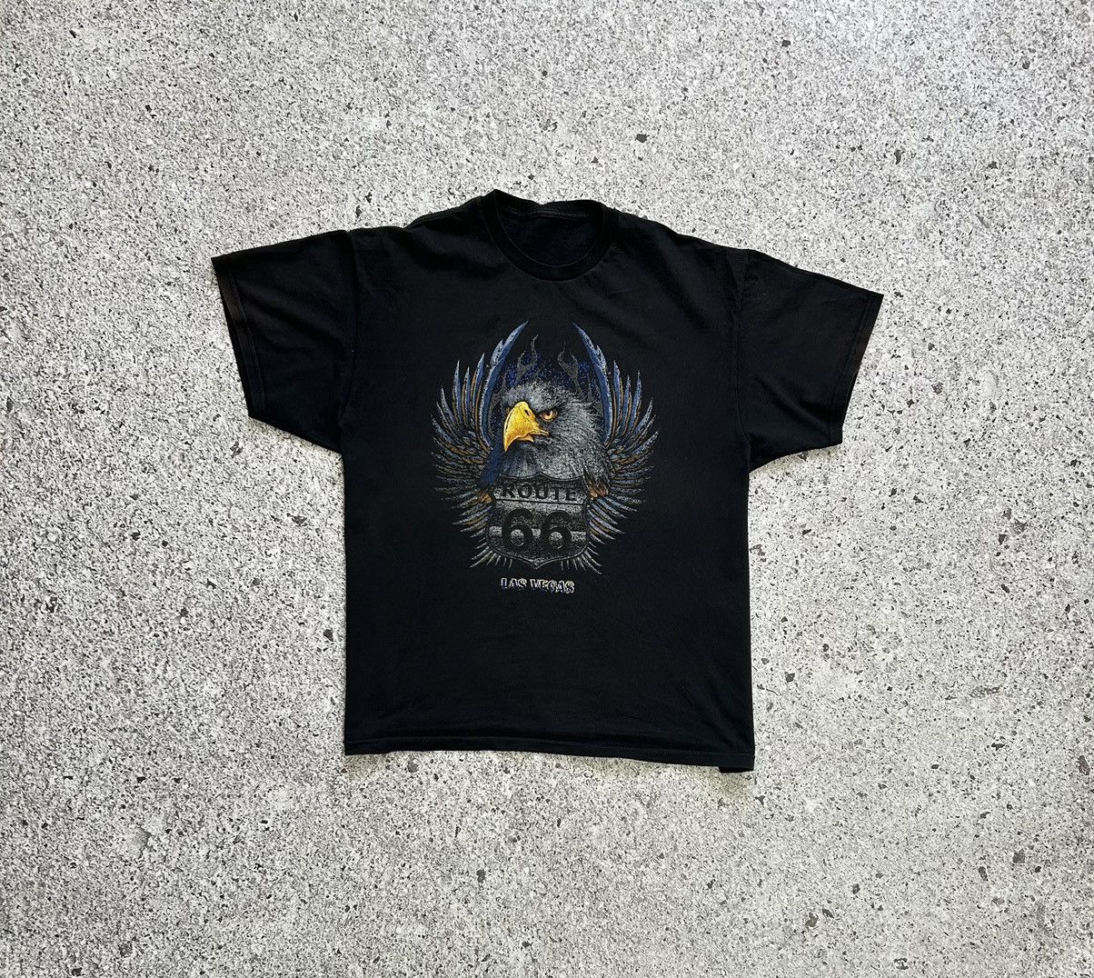 Harley Davidson × Route 66 × Vintage Vintage 90s American Eagle Route 66 T-Shirt Size US XL / EU 56 / 4 - 1 Thumbnail