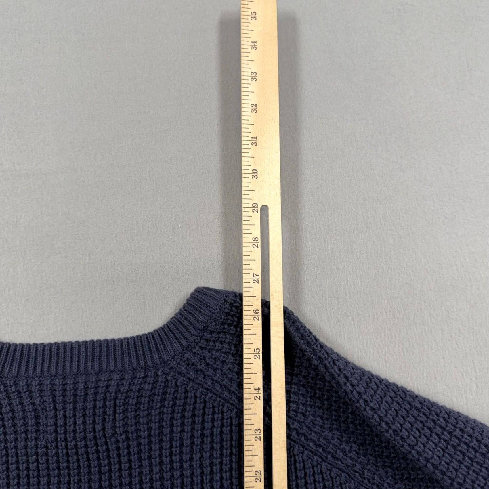 Vintage Onward Reserve Sweater Mens M Blue Crewneck Knit Waffle-Knit Casual Winter Long Sleeve Solid Regular Fit Size US M / EU 48-50 / 2 - 5 Thumbnail
