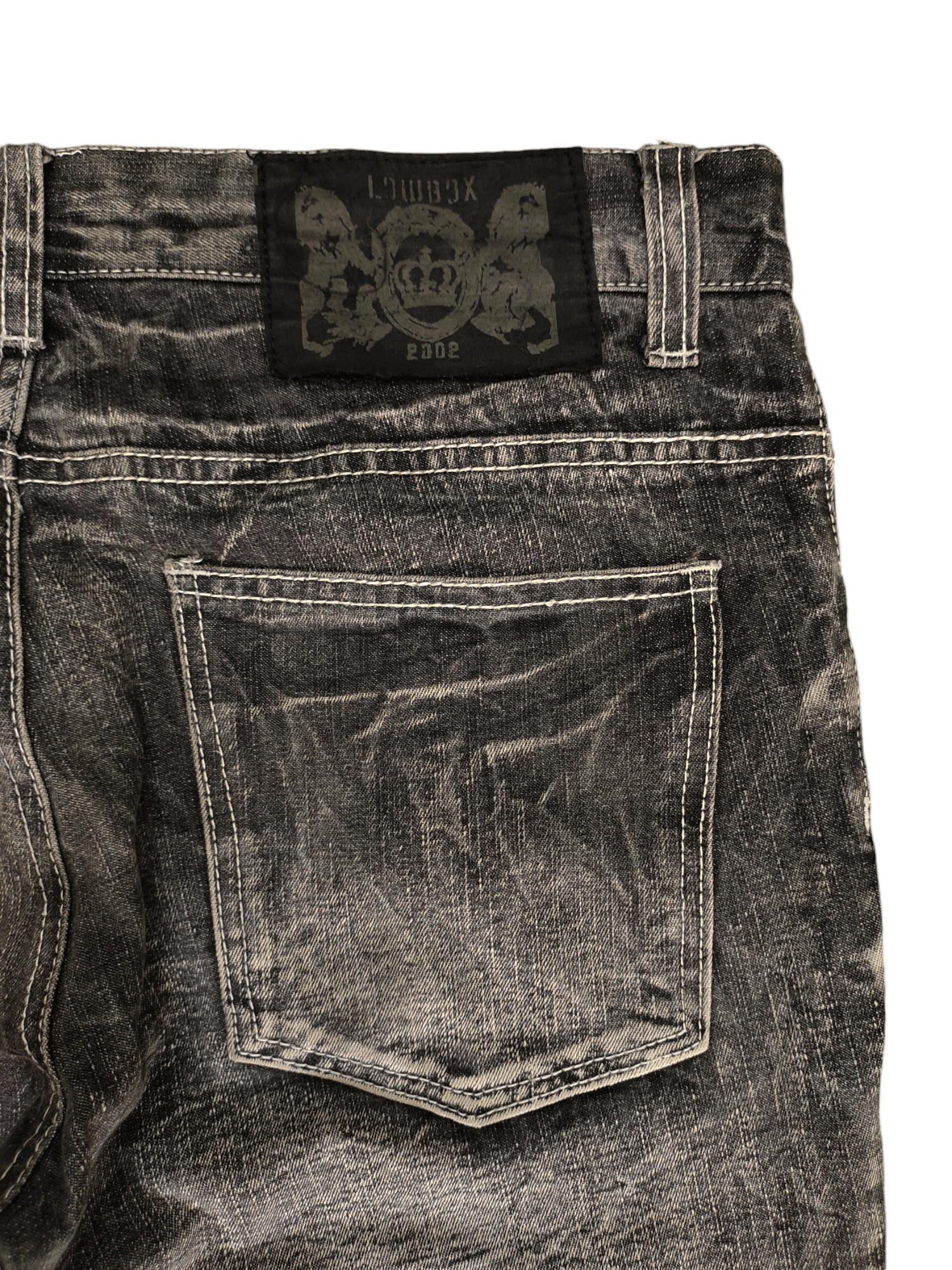 LOWBOX Lowbox Japan Clawmark Distress Faded Patchwork Jeans Y2k Size US 34 / EU 50 - 13 Thumbnail