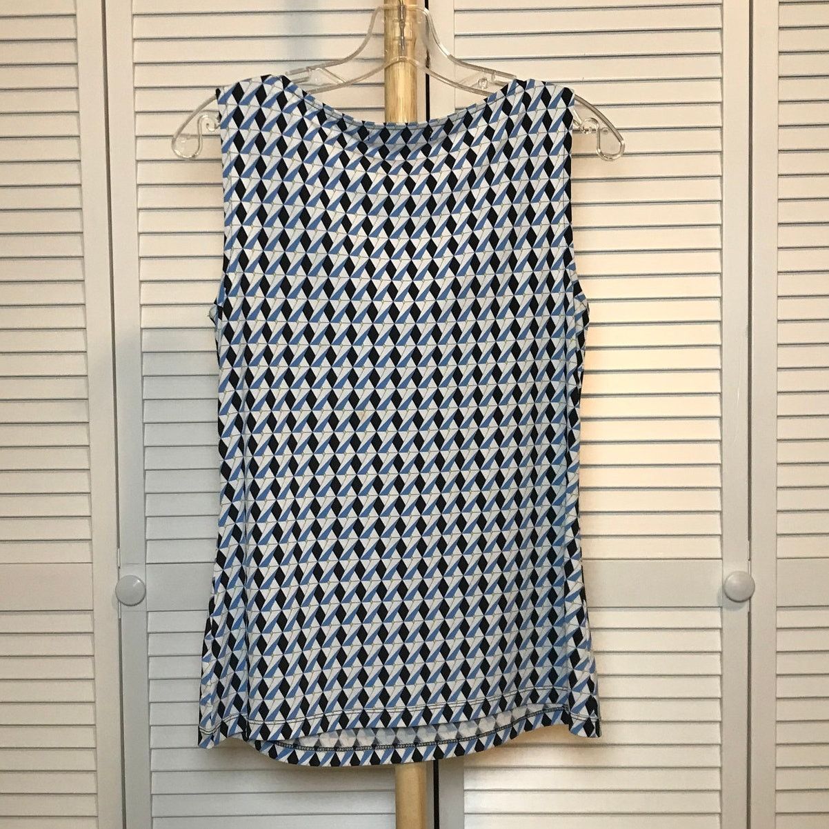 Other Liz Claiborne Geometric Cowl Neck Sleeveless Blouse M Size M / US 6-8 / IT 42-44 - 2 Thumbnail