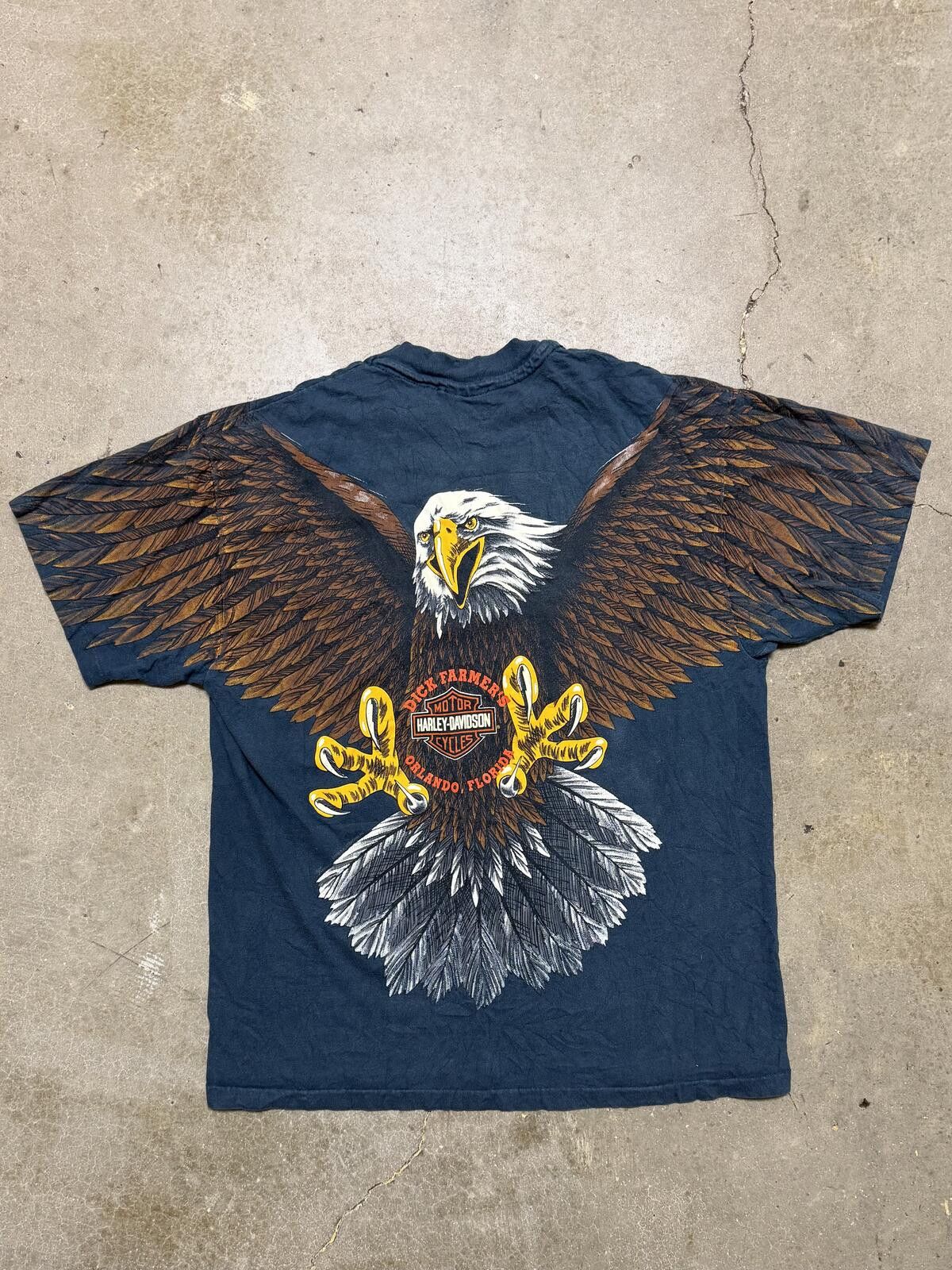 Harley Davidson VTG 1990s Harley Davidson TShirt Eagle print Size US L / EU 52-54 / 3 - 6 Thumbnail