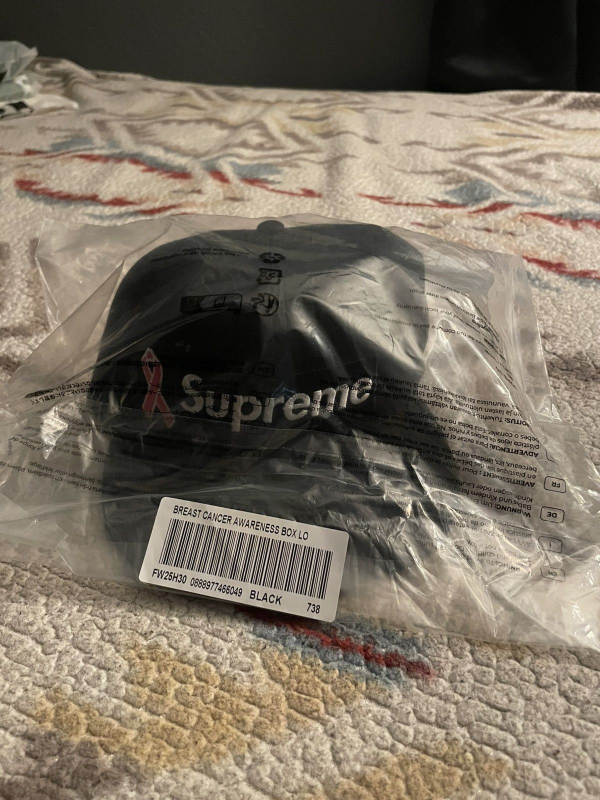 Supreme Supreme Box Logo Breast Cancer Fitted Hat 7 3/8 Size ONE SIZE - 8 Thumbnail