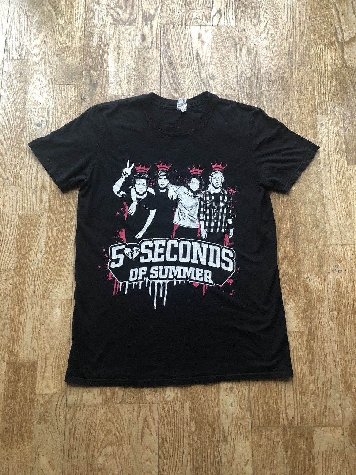 Band Tees × Vintage RARE 5 SECONDS OF SUMMER 2016 WORLD TOUR TEE SHIRT Size US M / EU 48-50 / 2 - 1 Thumbnail