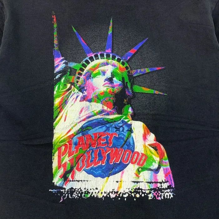 Vintage Vintage 90’ PLANET HOLLYWOOD NEW YORK Store Tee Shirt Size S / US 4 / IT 40 - 7 Thumbnail