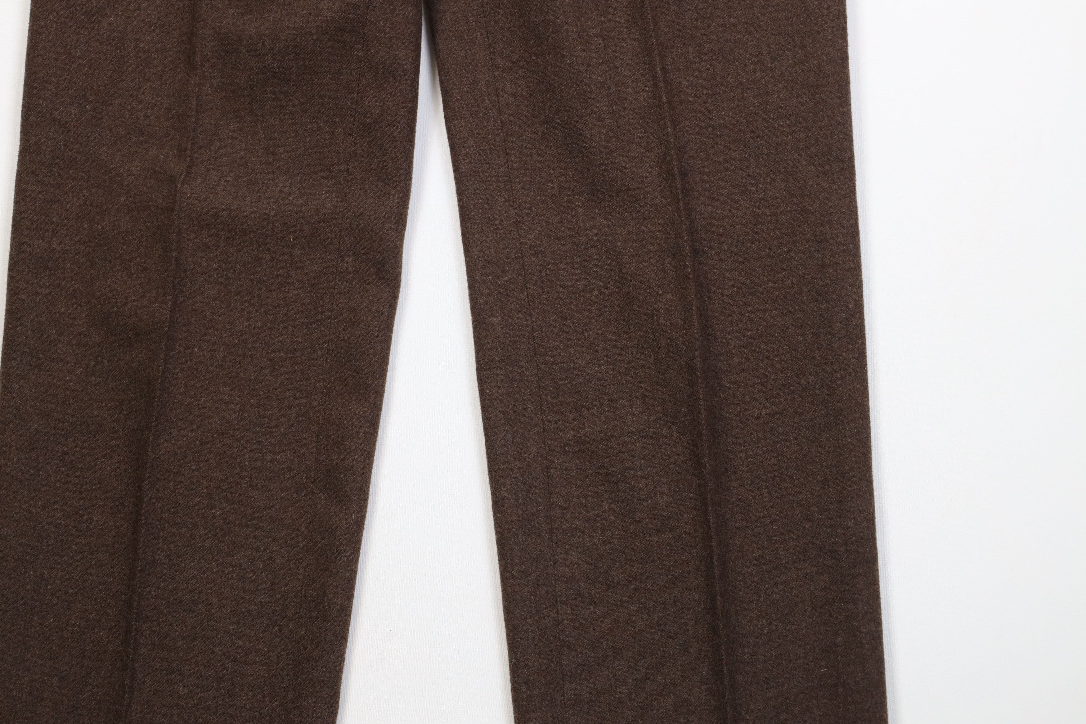 Vintage Vintage 70s Streetwear Wool Wide Leg Chino Pants Brown USA Size US 34 / EU 50 - 4 Thumbnail