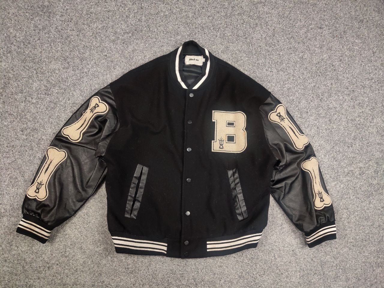 Vintage Vintage Bones Japan Skeleton Letterman Varsity Bomber Jacket Size US M / EU 48-50 / 2 - 13 Thumbnail