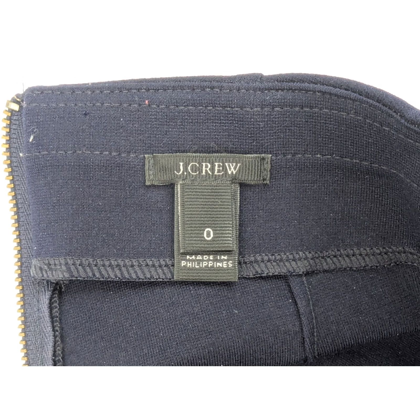 J.Crew J.Crew Pants Women 0 Blue Leather Trim Equestrian Style Skinny Legging 26x27 Size 25" / US 0 / IT 36 - 7 Thumbnail