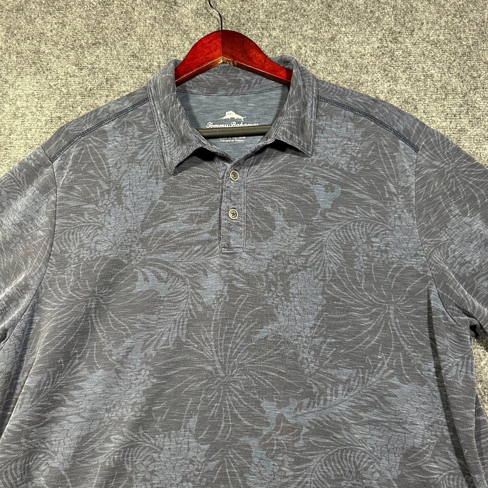Tommy Bahama Tommy Bahama Polo Shirt Mens Large Short Sleeve Blue Tropical Print Logo Classic Modern Tropical Shirt Mens L Blue Polo Size US L / EU 52-54 / 3 - 4 Thumbnail