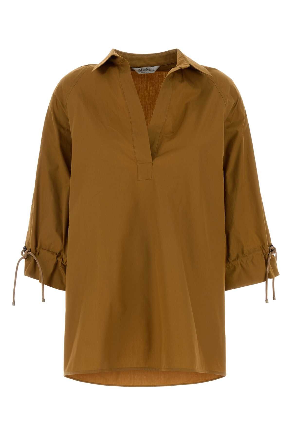 Max Mara Biscuit Poplin Adorni Blouse Size M / US 6-8 / IT 42-44 - 1 Thumbnail