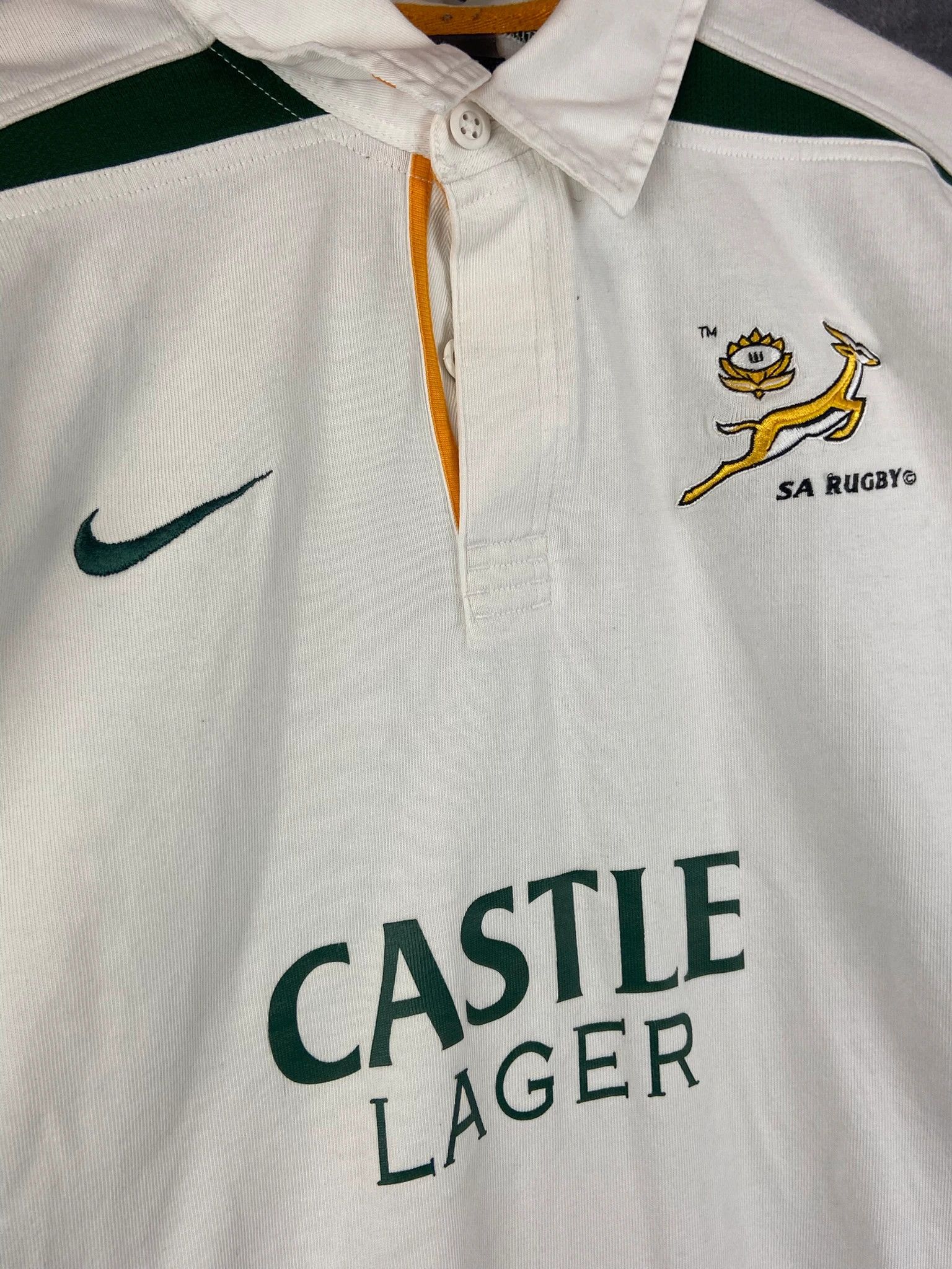 Nike Nike SA Rugby Polo LS – Castle Lager Sponsor, XL Size US XL / EU 56 / 4 - 2 Thumbnail