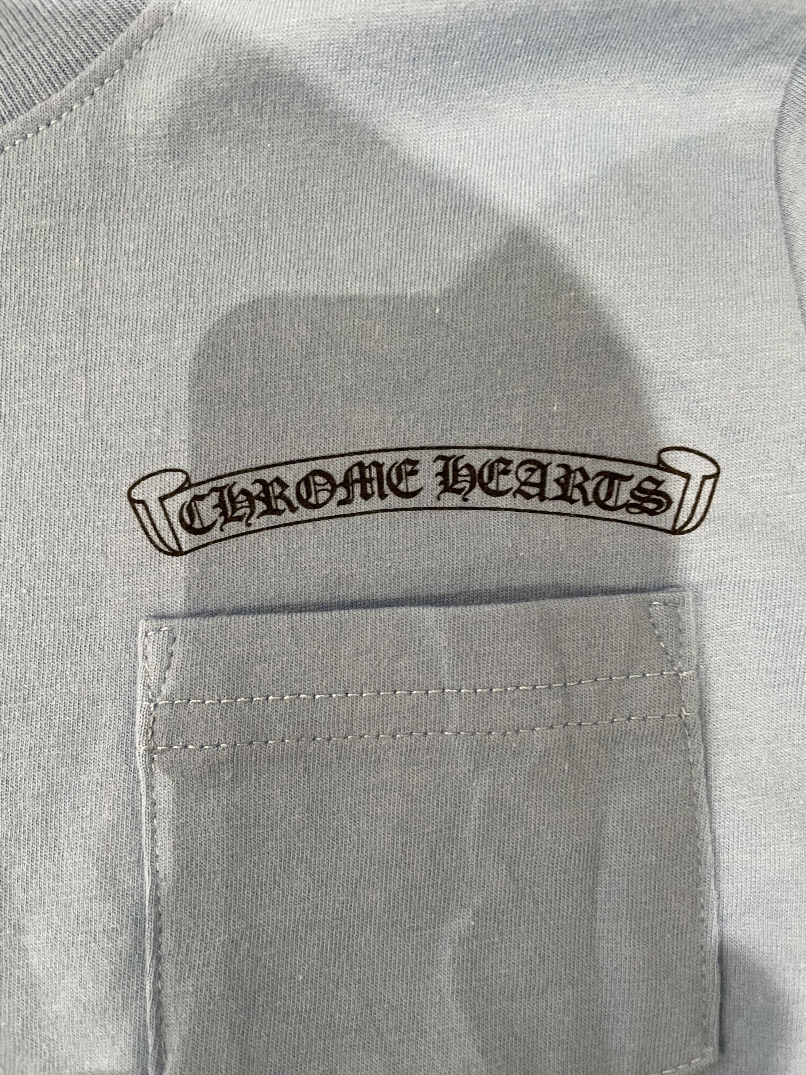 Chrome Hearts Chrome Hearts Scroll Label Blue T-Shirt Tee For Kids Size ONE SIZE - 5 Thumbnail