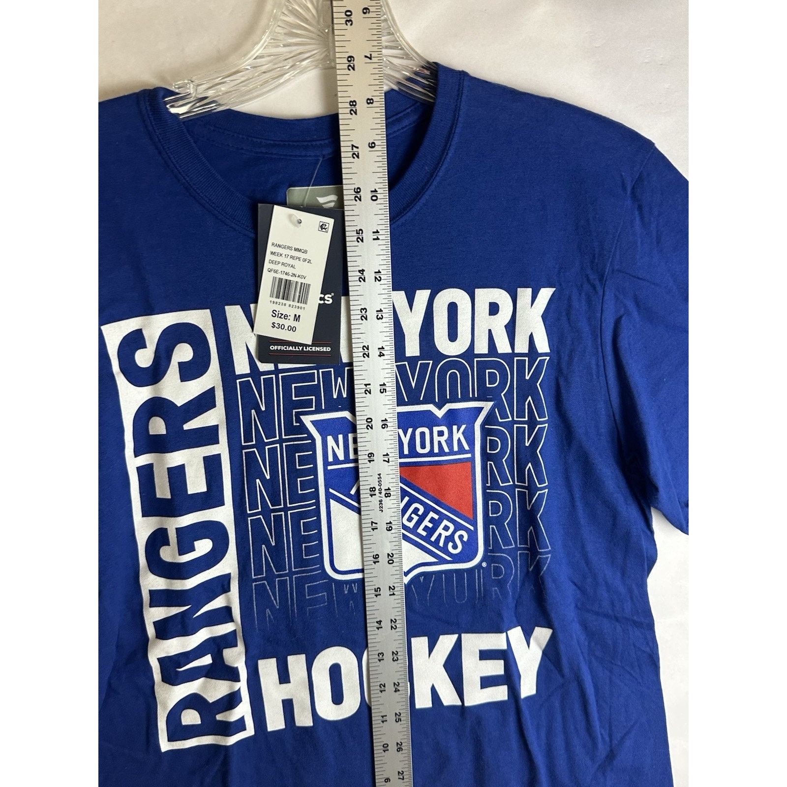 NHL Fanatics New York Rangers NHL Blue VNeck TShirt M Size ONE SIZE - 8 Thumbnail