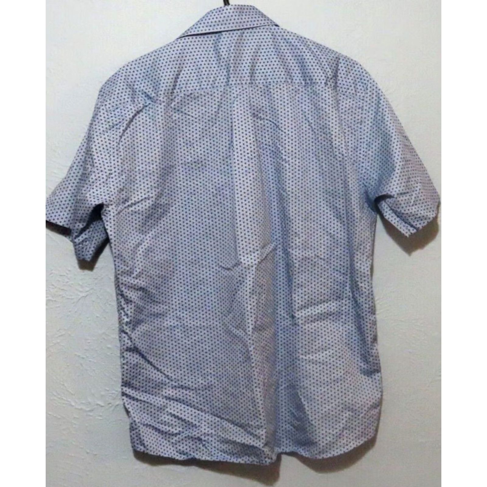 Peter Millar Peter Millar Shirt Button-Up Short Sleeve Mens L Blue Starburst Geometric Pocket Lightweight Casual Travel Cotton Size US L / EU 52-54 / 3 - 6 Thumbnail