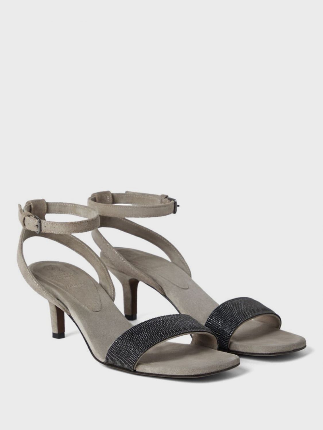 Brunello Cucinelli o1w1db10825 Pair Of Sandals With Heels in Medium Brown Size US 10 / IT 40 - 1 Thumbnail