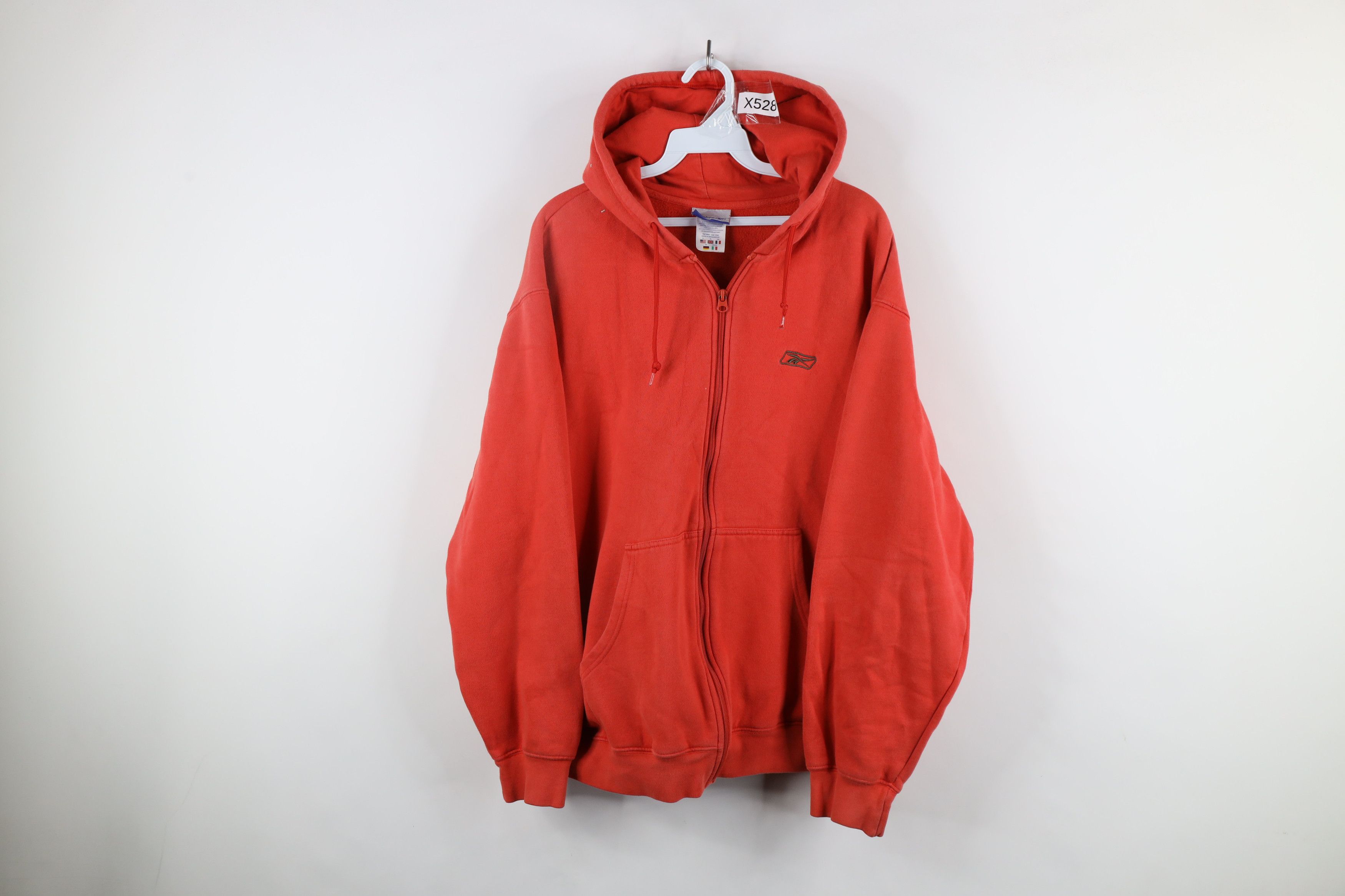 Reebok × Vintage Vintage 90s Reebok Classic Logo Full Zip Hoodie Sweatshirt Size US XL / EU 56 / 4 - 1 Thumbnail