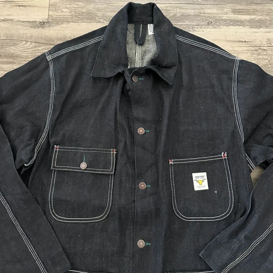 Other Vintage 70s Mahagamage 007 KGBR Unlined Denim Chore Jacket Size US M / EU 48-50 / 2 - 3 Thumbnail